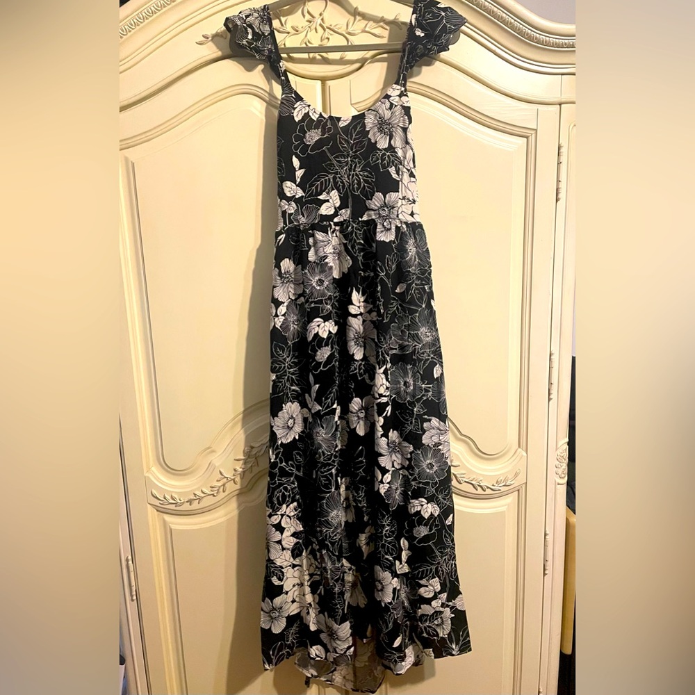 NWT Nordstrom brand Sz L Flutter Strap Sleeveless Dress